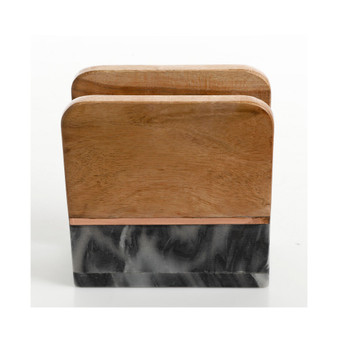 Laurie Gates Marble & Wood Napkin Holder