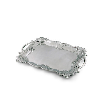 Designs Aluminum Fleur-De-Lis Rectangle Tray