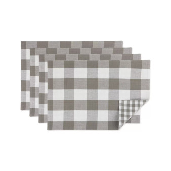 Design Import Reversible Gingham - Buffalo Check Placemat Set