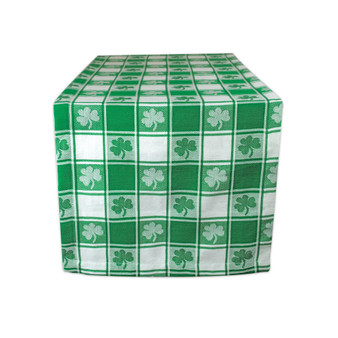 Shamrock Woven Check Table Runner