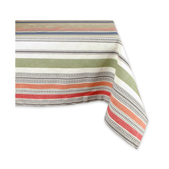 Warm Stripe Tablecloth 60" x 84"
