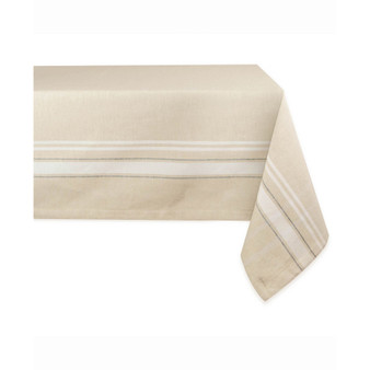 Chambray French Stripe Tablecloth 60" x 104"