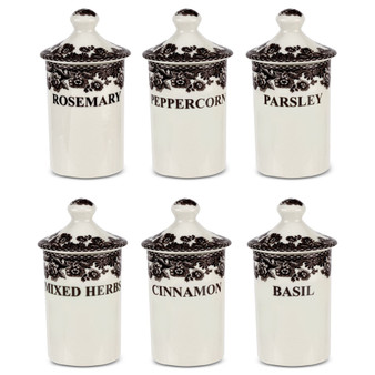 Delamere Spice Jars, Set of 6