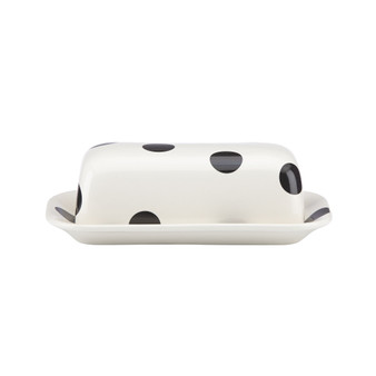 New York Deco Dot Covered Butter Dish