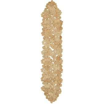 Natural Natural Jute Abstract Table Runner