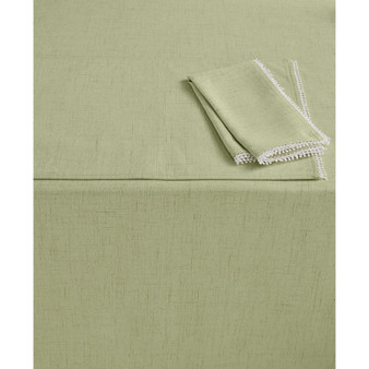 French Perle 60" x 102" Pistachio Tablecloth