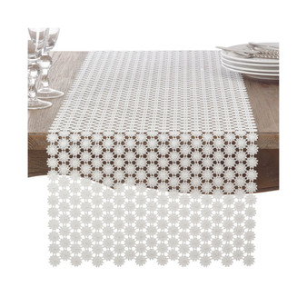 Openwork Floral Design Antique Style Lace Table Runner