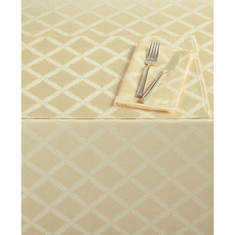Laurel Leaf 70" x 104" Ivory Rectangle Tablecloth
