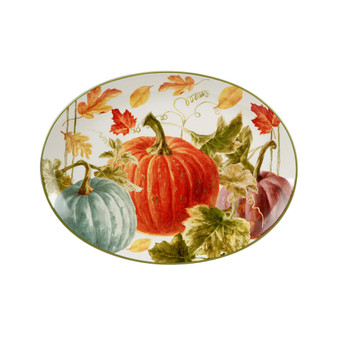 Autumn Harvest Oval Platter, 16" x 12"