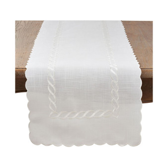 Embroidered Runner with Braided Design
