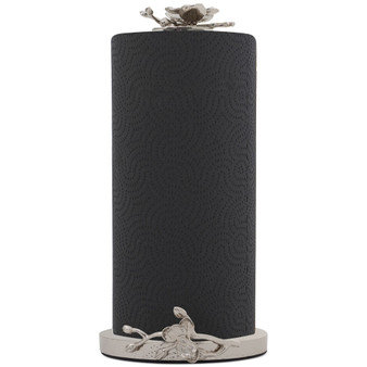 White Orchid Paper Towel Holder