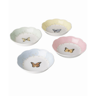 Butterfly Meadow Porcelain Fruit Dishes, Set of 4