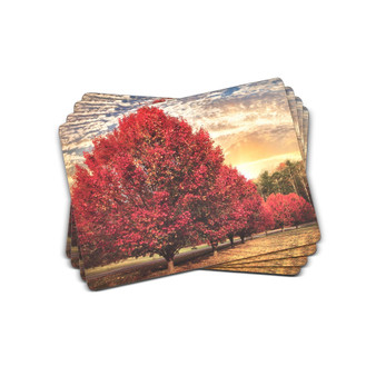 Crimson Trees Placemats, Set of 4
