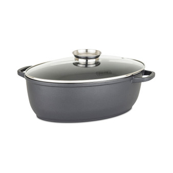 8.6-Qt. Cast Aluminum Nonstick Roaster with Vented Glass Lid