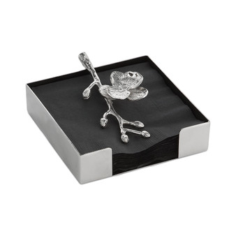 White Orchid Cocktail Napkin Holder