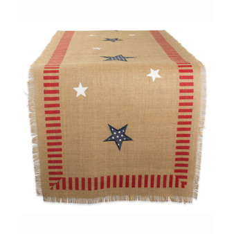 4Th of July Jute Table Runner 14" X 74"