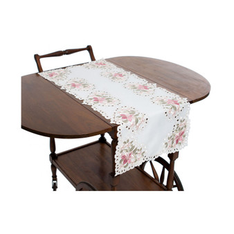 Embroidered Cutwork Table Runner