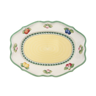 French Garden Large Oval Platter, Premium Porcelain