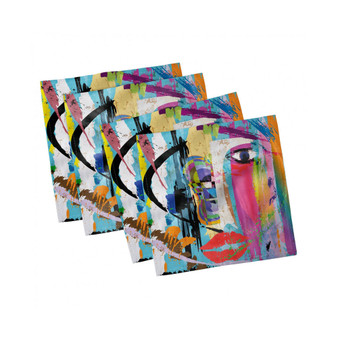 Art Set of 4 Napkins, 18" x 18"