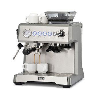 15-Bar Semi-Automatic All-In-One Espresso Maker with Grinder and Frother