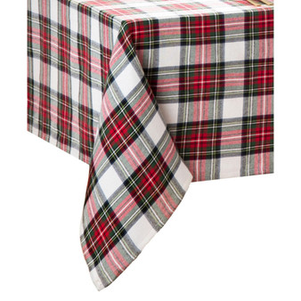 Christmas Classic Holiday Plaid Tablecloth, 70" x 52"