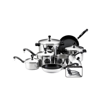 Classic Stainless Steel 15-Pc. Cookware Set