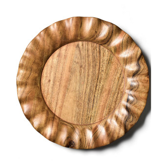 Fundamental Wood Ruffle Platter 13'', Service for 1