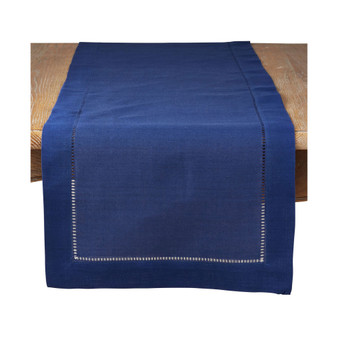 Classic Hemstitch Border Table Runner, 16" x 90"