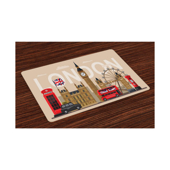 London Place Mats, Set of 4