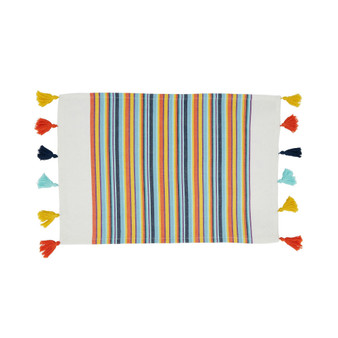 Fiesta Placemats with Stripe Design, Set of 4, 20" x 14"