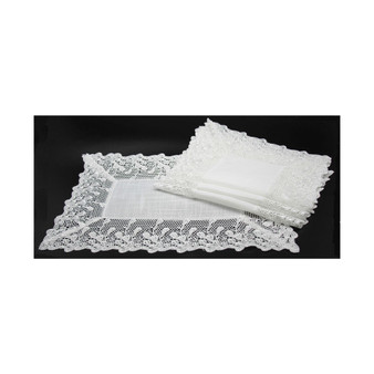 Garden Trellece Lace Trim Placemats - Set of 4