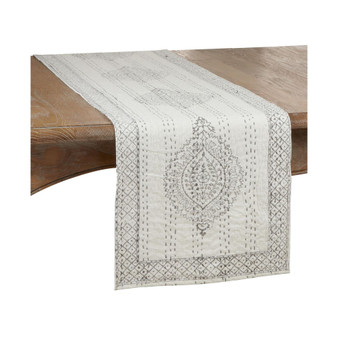 Block Print Taj Kantha Stitch Runner