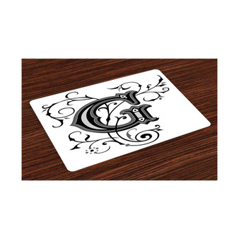 Letter G Place Mats, Set of 4