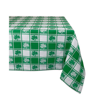 Shamrock Woven Check Tablecloth 60" x 84"