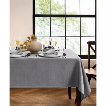 Laurel Solid Texture Water and Stain Resistant Tablecloth, 52" x 52"