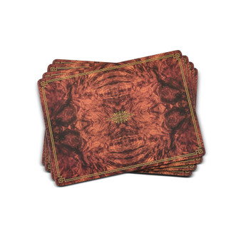 Walnut Burlap Placemats, Set of 4