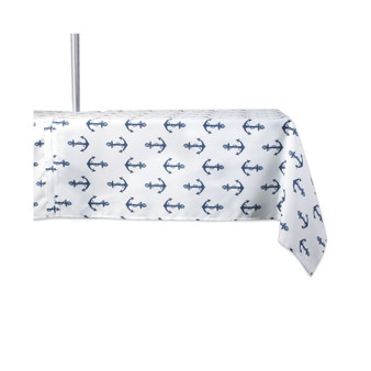 Anchors Print Outdoor Tablecloth with Zipper, 60" x 84"