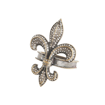 Fleur-De-Lis Design Napkin Ring, Set of 4
