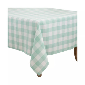 Buffalo Plaid Design Cotton Blend Tablecloth, 70" x 70"