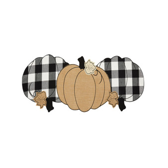 Burlap and Check Pumpkin Centerpiece Runner