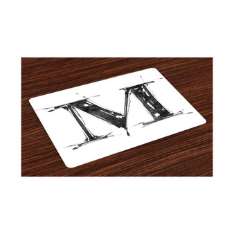 Letter M Place Mats, Set of 4