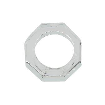 Glass Crystal Octagonal Facet Napkin Ring, Set of 4
