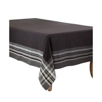 Striped Border Design Tablecloth, 120" x 70"