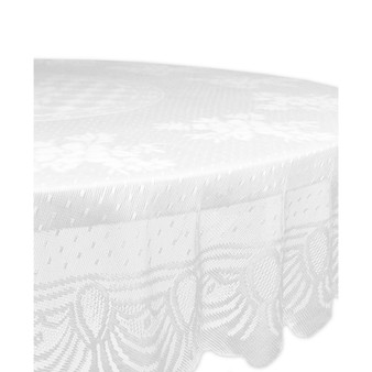 Floral Polyester Lace Tablecloth 63" Round