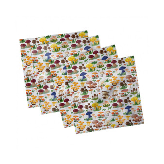 Mushroom Set of 4 Napkins, 12" x 12"