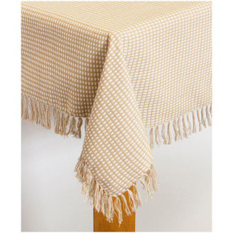 Homespun Ecru100% Cotton Tablecloth 60"X120"