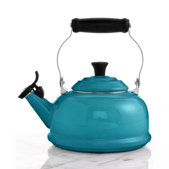 Classic Enamel on Steel 1.7 Qt. Whistling Tea Kettle