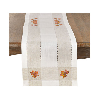 Autumn Design Poly and Linen Blend Runner