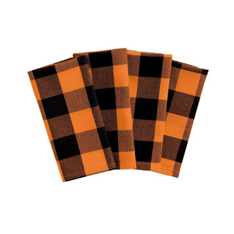 Farmhouse Living Fall Buffalo Check Napkins, Set of 4