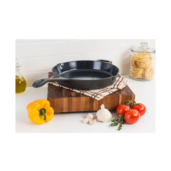 12" Enamel Coated Cast Iron Fry Pan